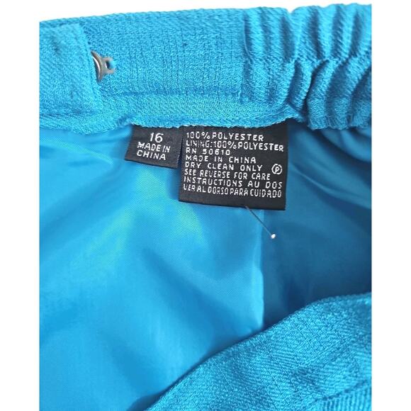 Kasper ASL ~Woman Size 16~Blue Blazer/Skirt Suit Short Sleeve Career Office Wear - Picture 16 of 16